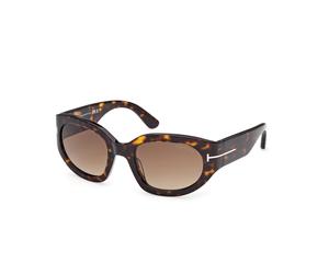 TOM FORD Donna TOM FORD FT1313 ARIZONA-02 52F Occhiali da sole Acetato Havana Marrone Squadrata Normale