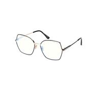 Tom Ford Ft 5876-b Blue Block Occhiali Da Vista Donna Nero Farfalla