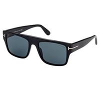 Tom Ford Dunning-02 Ft 0907 Occhiali Da Sole Uomo Nero Geometrico Blu 55mm