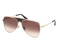 Tom Ford Ethan Ft 0935 Occhiali Da Sole Unisex Acciaio Pilot Marrone 60mm