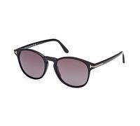 TOM FORD Uomo FT1097 LEWIS 01B Occhiali da sole Acetato Nero Grigio Rotonda Normale Sfumato