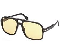 TOM FORD Uomo TOM FORD FT0884 FALCONER-02 01E Occhiali da sole Acetato Nero Marrone Squadrata Normale