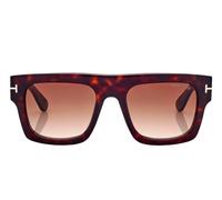 Tom Ford Fausto Ft 0711 Occhiali Da Sole Unisex Avana Geometrico Marrone 53mm