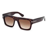 Tom Ford Fausto FT0711 52F, Avana, Plastic, Uomini occhiali da sole 53