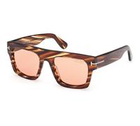 TOM FORD Uomo TOM FORD FT0711 FAUSTO 53E Occhiali da sole Acetato Havana Arancione Squadrata Fotocromatiche