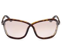 Tom Ford Fernanda Ft 1069 Occhiali Da Sole Donna Avana Geometrico Marrone 68mm