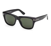 TOM FORD Uomo TOM FORD FT1304 FINN-02 01N Occhiali da sole Acetato Nero Verde Squadrata Normale