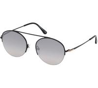 Tom Ford Finn Ft 0668 Occhiali Da Sole Uomo Nero Rotondo Grigio 54mm