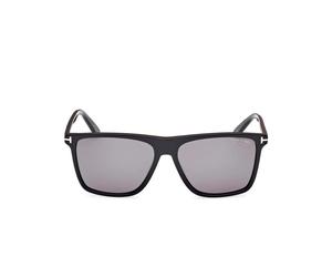 Tom Ford Fletcher Ft 0832 Occhiali Da Sole Unisex Nero Geometrico Grigio 59mm Polarizzato