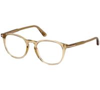 Tom Ford Ft 5401 Occhiali Da Vista Unisex Giallo Geometrico