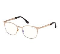 Tom Ford Ft 5732-b Blue Block Occhiali Da Vista Uomo Acciaio Rotondo