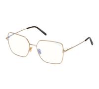 Tom Ford Ft 5739-b Blue Block Occhiali Da Vista Donna Acciaio Geometrico