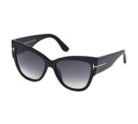 Tom Ford FT0371 01B 57 Montature, (Nero LucidoFumo Grad), 57.0 Donna