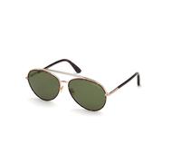 Tom Ford FT0748 52N Men's Sunglasses - Dark Havana Frame, Green Lenses