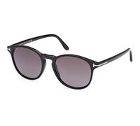 TOM FORD Uomo FT1097 LEWIS 01B Occhiali da sole Acetato Nero Grigio Rotonda Normale Sfumato