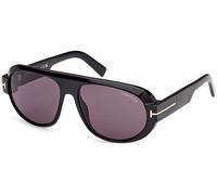 TOM FORD Uomo FT1102 BLAKE-02 01A Occhiali da sole Acetato Nero Grigio Pilot Normale