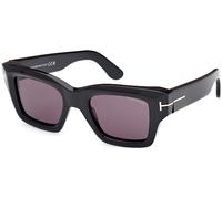 TOM FORD Uomo FT1154 ILIAS 01A Occhiali da sole Acetato Nero Fumo Squadrata Normale