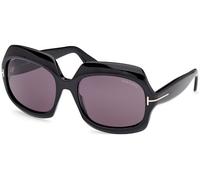 TOM FORD Donna FT1155 REN 01A Occhiali da sole Acetato Nero Fumo Geometrica Normale