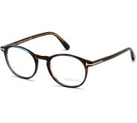 TOM FORD Uomo FT5294 56 Montature da vista Acetato Havana Rotonda Normale