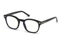 TOM FORD Uomo TOM FORD FT5532-B 01V Montature da vista Acetato Nero Blu Rotonda Normale