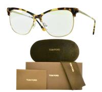 Tom Ford FT5546-B 056 Browline Cerchio Completo Unisex Tartaruga Oro Ottico,