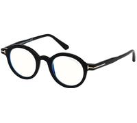 TOM FORD Unisex FT5664-B 1 Montature da vista Acetato Nero Rotonda Normale