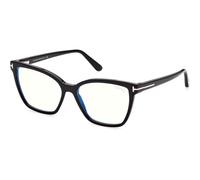 Tom Ford Ft 5812-b Blue Block Occhiali Da Vista Donna Nero Farfalla