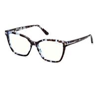 TOM FORD Donna TOM FORD FT5812-B 055 Montature da vista Acetato Havana Farfalla Normale