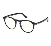 Tom Ford FT5833-B 001, Nero, Acetate, Uomini occhiali 49