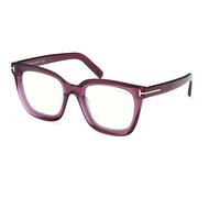 Tom Ford Ft 5880-b Blue Block Occhiali Da Vista Donna Viola Squadrato
