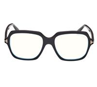 Tom Ford Ft5908-b Blue Block Occhiali Da Vista Donna Nero Geometrico 54mm