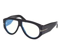Tom Ford FT5958-B 001, Nero, Acetate, Unisex occhiali 60