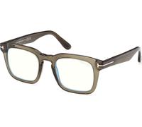 TOM FORD Uomo TOM FORD FT6025-B 096 Montature da vista Acetato Verde Squadrata Normale