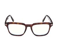 Tom Ford Ft6032-b Blue Block Occhiali Da Vista Unisex Avana Squadrato Trasparente 52mm