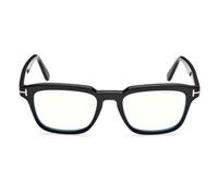 Tom Ford Ft6032-b Blue Block Occhiali Da Vista Unisex Nero Squadrato Trasparente 52mm