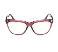 Tom Ford Ft6064-b Blue Block Occhiali Da Vista Unisex Avana Farfalla