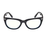 Tom Ford Ft6066-b Blue Block Occhiali Da Vista Unisex Nero Rettangolari