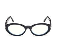 Tom Ford Ft6067-b Blue Block Occhiali Da Vista Unisex Nero Ovali 54mm