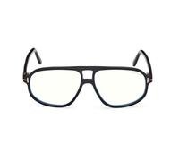 Tom Ford Ft6082-b Blue Block Occhiali Da Vista Unisex Nero Pilot
