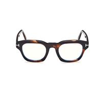 Tom Ford Ft6083-b Blue Block Occhiali Da Vista Unisex Avana Squadrato
