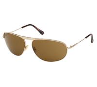 Tom Ford Gabe Ft 0774 Occhiali Da Sole Uomo Acciaio Geometrico Marrone 63mm