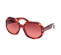 Tom Ford Georgia-02 Ft 1011 Occhiali Da Sole Donna Avana Rotondo Marrone 62mm