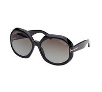 Tom Ford Georgia-02 Ft 1011 Occhiali Da Sole Donna Nero Rotondo Grigio 62mm