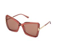 Tom Ford Gia Ft 0766 Occhiali Da Sole Donna Rosso Cat-eye Marrone 63mm