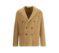 Tom Ford - Giacca in cashmere e mohair a doppiopetto - - Coats - Uomo - Beige - L