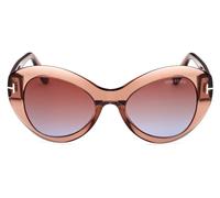 Tom Ford Guinevere Ft 1084 Occhiali Da Sole Donna Marrone Farfalla Marrone 52mm
