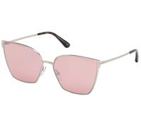 Tom Ford Helena Ft 0653 Occhiali Da Sole Donna Argento Farfalla Rosa 59mm
