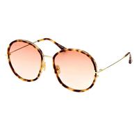 Tom Ford Hunter-02 Ft 0946 Occhiali Da Sole Donna Avana Rotondo Rosso 58mm