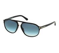 Tom Ford Jacob Ft 0447 Occhiali Da Sole Uomo Nero Geometrico Blu 60mm