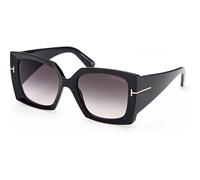 Tom Ford Jacquetta FT0921 01B, Nero, Plastic, Donne occhiali da sole 54